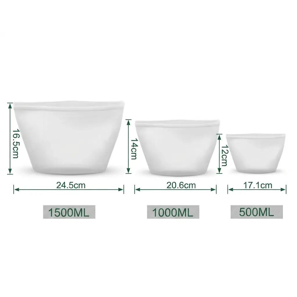 Reusable Silicone Food Bags — Set of 3 | BPA-Free