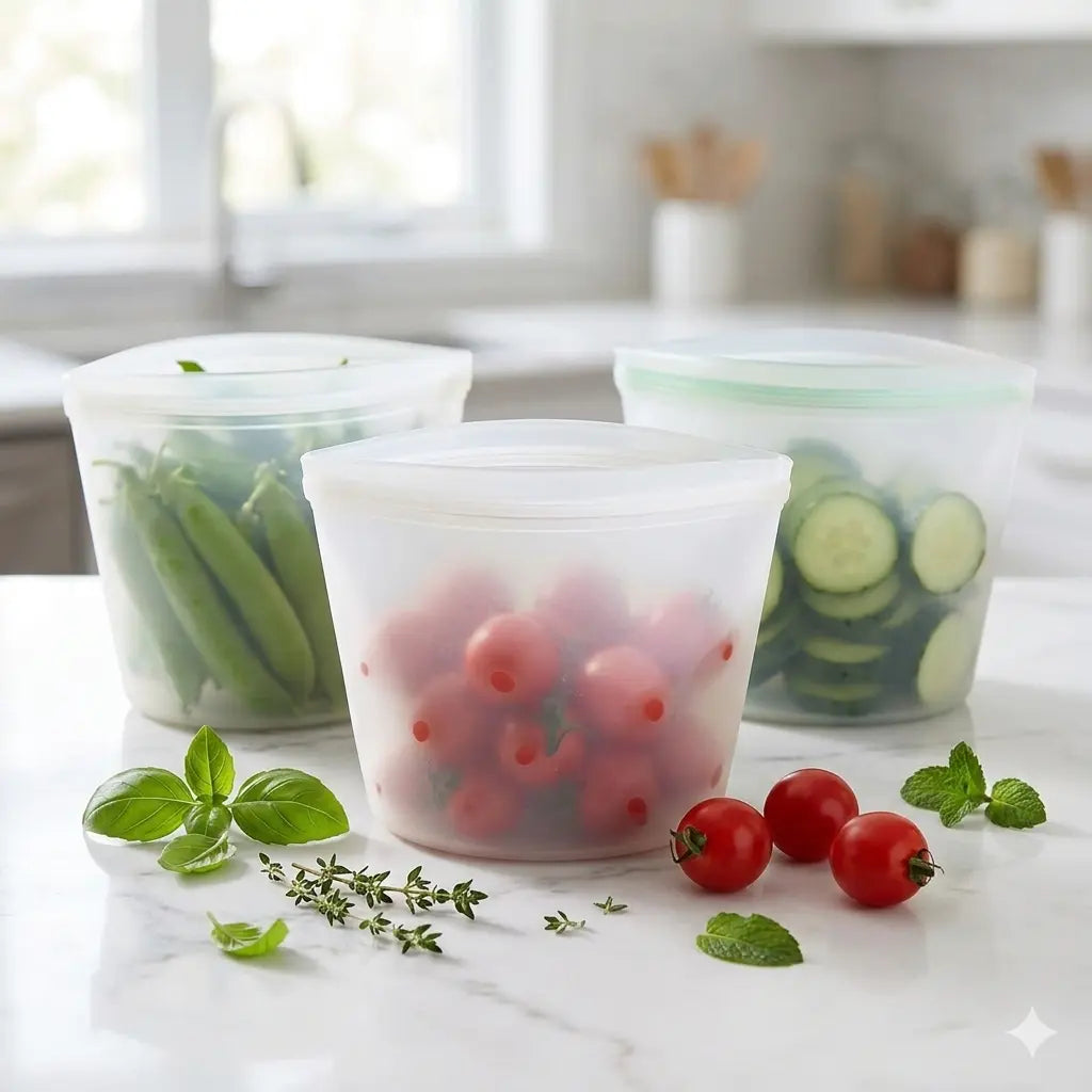 Reusable Silicone Food Bags — Set of 3 | BPA-Free