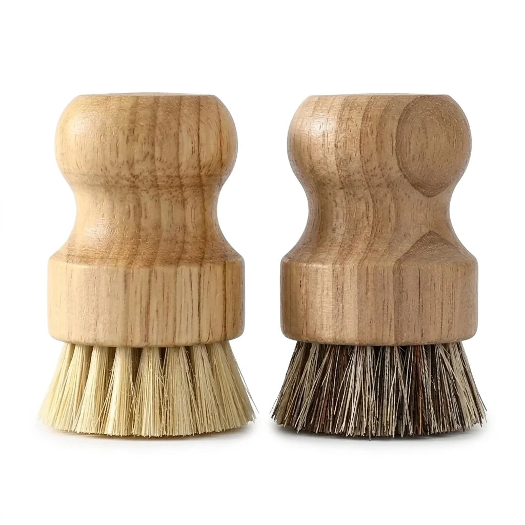 Bamboo Dish Brush Set — Natural Sisal & Coconut Bristles | Eco Kitchen