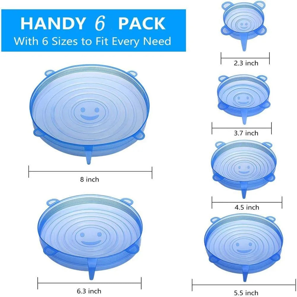 Silicone Stretch Lids (6 Pack)