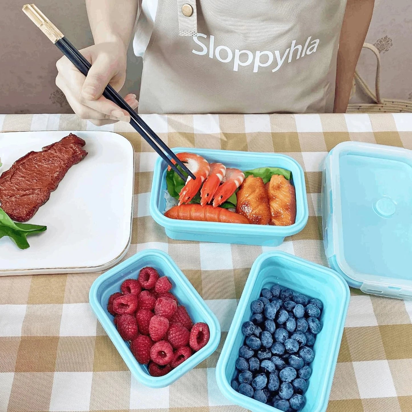 Collapsible Silicone Lunch Boxes (4 Pack)