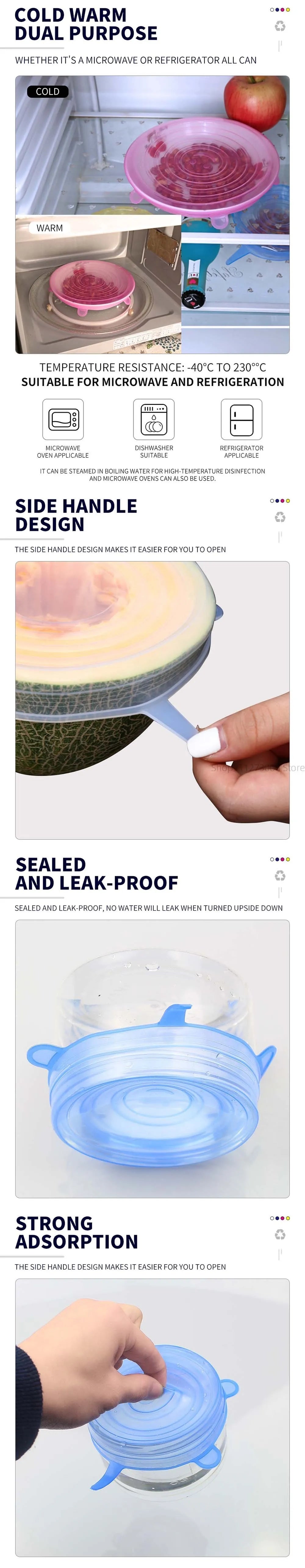 Silicone Stretch Lids (6 Pack)