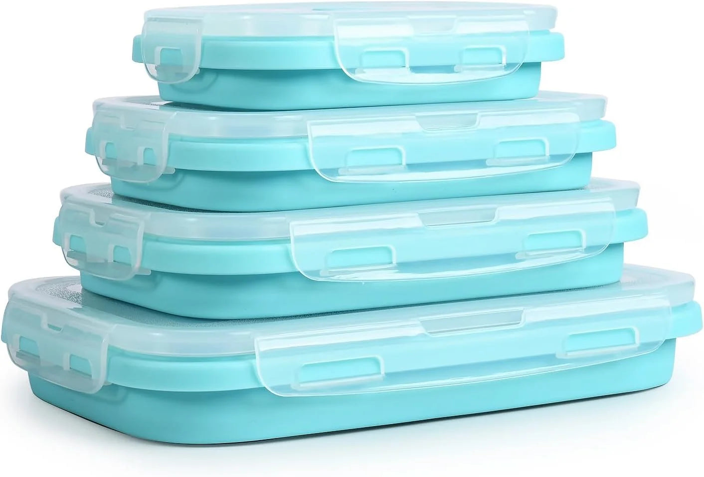 Collapsible Silicone Lunch Boxes (4 Pack)